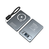 Batterie externe magnétique sans fil 3 en 1 5000mAh 10000mAh avec écran TFT