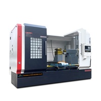 Tour CNC horizontal à banc plat robuste CK61100/CK61125, capacité de pièce de 3 m, broche simple, alimentateur de barres automatique, système GSK