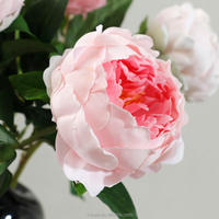 Bunga Peony Sutra Buatan Tangan Berkualitas Tinggi Ramah Lingkungan Tahan Lama Satu Tangkai dengan Sentuhan Melembapkan Seperti Asli