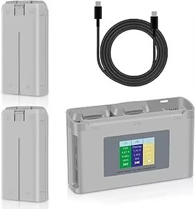 Base de Carga Triple con Pantalla Digital a Color Compatible con <span class=keywords><strong>DJI</strong></span> <span class=keywords><strong>Mini</strong></span> 4K / Mini2 / Mini2 <span class=keywords><strong>SE</strong></span> / <span class=keywords><strong>Mini</strong></span> <span class=keywords><strong>SE</strong></span> - Product Image 2