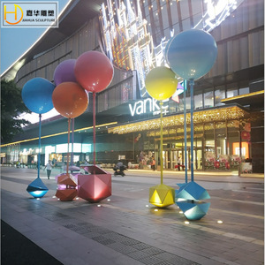ของตกแต่งบอลลูนเจียฮวา ประติมากรรมไฟเบอร์กลาส 6 สี สำหรับตกแต่งภายนอก - Product Image 3