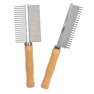 أسنان معدنية طويلة وقصيرة ، مشط إبرة معدنية للحيوانات الأليفة ، مشط الكلب ، مشط ، مشاط جمال القطط - Product Image 1