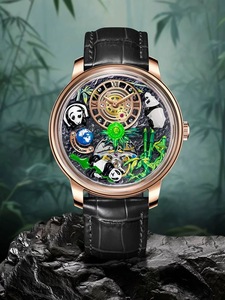 Jo thương hiệu thiên thể Tourbillon Đồng hồ cơ với gấu trúc tre chủ đề 47mm Đồng hồ nam - Product Image 6