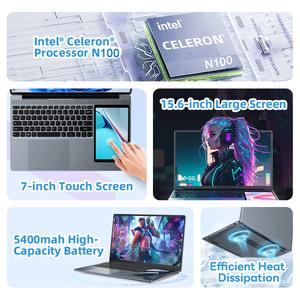 แล็ปท็อปจอคู่แฟชั่น รุ่นที่ 11 โปรเซสเซอร์ Intel N100 ดีไซน์บางเฉียบ หน้าจอ IPS 15.6 นิ้ว + หน้าจอสัมผัส i7 ขนาด 7 นิ้ว สำหรับนักธุรกิจและนักศึกษา พร้อมคีย์บอร์ด RGB - Product Image 3
