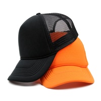 Venta al por Mayor Directa de Fábrica, Gorra Trucker de Espuma Negra de 6 Paneles con Logotipo Personalizado en Blanco, de Alta Calidad, Unisex, Gorras Deportivas