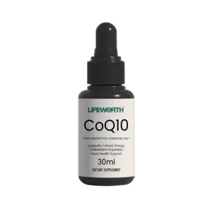 Lifeworth-supplément naturel antioxydant pour la santé cardiaque coq10 coenzyme soluble dans l'eau q10 ubiquinol en poudre softgel gummie CoQ10
