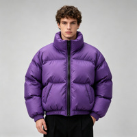 Veste matelassée courte réversible YINBO personnalisée grande taille pour femme et homme, en duvet de canard, style streetwear d'hiver, avec fermeture éclair