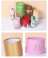 Tube en carton recyclé personnalisé, tube en papier, emballage pour cosmétiques, bougies, parfums, boîte ronde