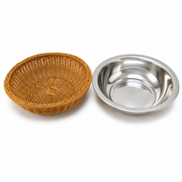 Support de panier en rotin PP tressé, isolant thermique anti-brûlure, pour restaurants, cafés et cuisines domestiques (vente en gros)