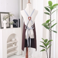 Tablier de cuisine réglable en toile imperméable, couleur unie, avec logo personnalisé, pour homme et femme, idéal pour la vaisselle, le jardinage, la cuisine et la restauration