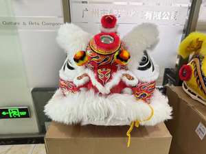 Traje de baile de León artesanal de China <span class=keywords><strong>para</strong></span> adultos, traje de actuación de tamaño Normal <span class=keywords><strong>para</strong></span> <span class=keywords><strong>dos</strong></span> <span class=keywords><strong>personas</strong></span>, traje de León de baile de cultura china - Product Image 6