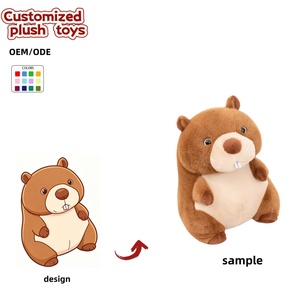 Peluche Marmotto Personalizzabile OEM/ODM - Colori e Motivi Personalizzabili, Bambola di Peluche Marmotto Seduto Personalizzata per Regali - Product Image 1
