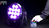 Lampes à batterie LED rechargeables étanches sans fil APP RGBWAUV par Light avec gradateur IP65 pour usage extérieur Lampes de scène électriques