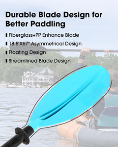 Pagaie de kayak et de SUP en fibre de carbone flottante réglable HONOR, légère et pliable pour les sports nautiques en canoë - Product Image 2