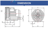 Ventilateur Vortex de pompe à air haute pression industrielle 220v 50hz, ventilateur de ventilateur centrifuge souffleur d'air industriel, ventilateurs vortex
