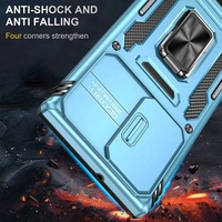 Coque arrière de luxe 3-en-1 en TPU et PC avec support anneau pour Samsung Galaxy S21 S22 S23 S23 Ultra