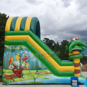 Tobogán inflable para niños, castillo inflable para fiestas al aire libre, castillo inflable para saltar, tobogán inflable de jungla. - Product Image 4