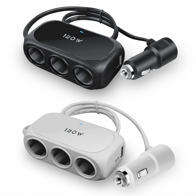 Wholesale D-23 Model 12V Car Charger Cigarette Lighter Mobile Phone Charging USB