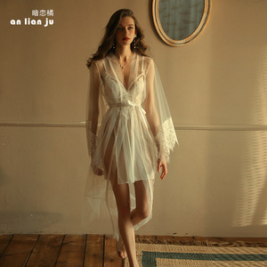 Secret Love Orange haut de gamme séduction pyjamas Sexy sous-vêtements allongé dentelle chemise de nuit <span class=keywords><strong>Transparent</strong></span> émotion costume 322 - Product Image 4