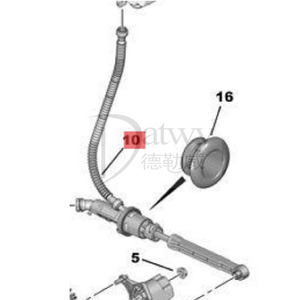 OE 2182X9 16162401 MLV16162401 9800216580 Peugeot <span class=keywords><strong>307</strong></span> 2.0 Maître-<span class=keywords><strong>cylindre</strong></span> d'embrayage (marque Datwy) - Product Image 1