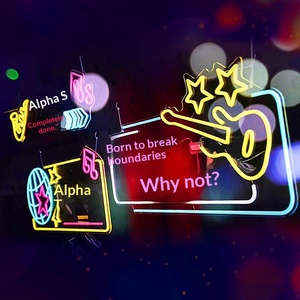 Lettere Luminose al Neon LED Portatili, Insegne Pubblicitarie Personalizzate con Logo Stampabile per <span class=keywords><strong>Decorazioni</strong></span> di Compleanni, Bar e Supporto per Fan - Product Image 1