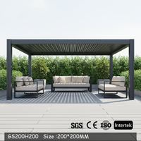 Fabrikpreis Aluminium-Metall-Pergola mit gehärteter Glastür, umweltfreundlich, Großhandel, für Restaurant-Renovierung und Garten