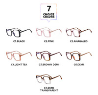 Lunettes à grand cadre pour femmes, Logo personnalisé, monture Tr90, surdimensionnées, lunettes optiques carrées Anti-lumière bleue