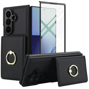 Coque de téléphone antichoc en cuir Pu avec fente pour carte de paiement Couverture arrière de téléphone pour Samsung Galaxy Z Fold 7FE 6 5 4 avec <span class=keywords><strong>film</strong></span> de verre avant - Product Image 2