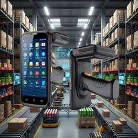 Android 15 Visa PDA Appareil RFID PDA pour Terminal Portable 2D Scanner de codes à barres Lecteur RFID NFC WiFi 4G LTE Collecteu