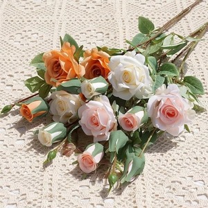 Custom <b>Artificial</b> Rose 5 Heads 65cm Silk Cloth <b>Artificial</b> <b>Flower</b> <b>for</b> Home Wedding <b>Garden</b> Scene Landscaping Decoration - Product Image 5