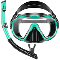 Masque de plongée sous-marine étanche professionnel tubas masque équipement lunettes lunettes plongée natation facile souffle Tube ensemble