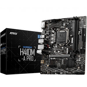 Placa base usada MSI <span class=keywords><strong>H410M</strong></span>-A PRO, con enchufe LGA 1200, compatible con procesador <span class=keywords><strong>Intel</strong></span> Core de 10. ª generación, Pentium Gold y Celeron - Product Image 1