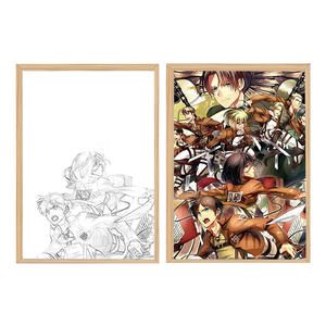 Prezzo all'ingrosso popolare <span class=keywords><strong>Anime</strong></span> ha condotto la pittura leggera con cornice in legno Design moderno per la decorazione d'interni e l'uso delle vacanze - Product Image 6