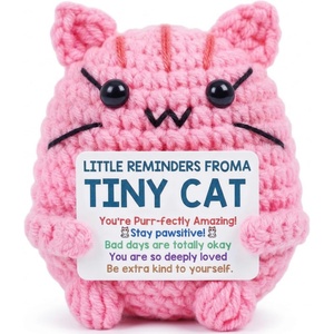 ตุ๊กตาถักโครเชต์รูปชานมไข่มุกน่ารัก ทำมือ ของขวัญเพื่อความสุขสำหรับผู้หญิง ของเล่นตั้งโต๊ะรูปชานมไข่มุก ของขวัญวันเกิด - Product Image 1