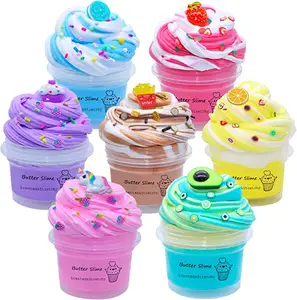 For Slimes Ice Cream Playdough Slime Unicorn Toys Set Non-toxic Glue Supplies Charms Activator Diy Slime Making Kit For Kids Girls Boys