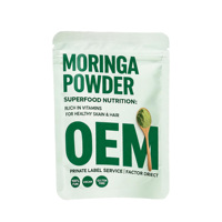 Ekstrak Daun Moringa Bubuk Vitamin Herbal Alami Superfood 99% Murni Kualitas Makanan Kemasan Botol/Drum Produsen Grosir