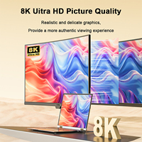 Câble DP vers DP 8K60Hz 4K144Hz 32,4 Gbps 8K Câble 1.4 Compatible avec Ordinateur Portable de Jeu, Téléviseur, PC, Moniteur