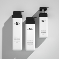 Bouteille de liquide de nettoyage en plastique PE carrée personnalisée vide 300ml 500ml 750ml bouteille en plastique pour emballage de liquide de savon