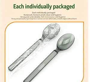 Posate Monouso Personalizzabili in PS Eco-Friendly per Hotel - Coltelli Forchette Cucchiai per Alimenti Resistenti alle Alte Temperature - Product Image 2