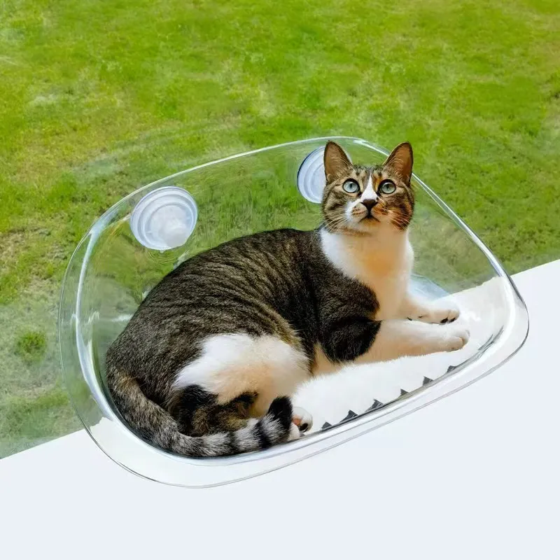 ペットベッド良質猫ハンモック窓シートガラス吊り猫ベッド