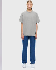 T-shirt à col rond pour hommes et femmes en pur coton couleur unie hauts d'été T-shirt de mode de rue en plein air - Product Image 4