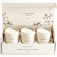 Boîte à bougies personnalisée de luxe en papier recyclé gaufré, boîte d'emballage pour bougies parfumées en carton imprimé sur mesure