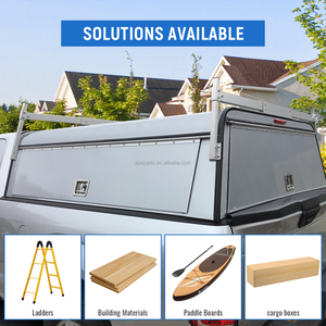 Estante de escalera extensible de aluminio universal, compatible con cualquier tapa/Topper, apto para remolques, furgonetas, camiones de 6 'de ancho - Product Image 6