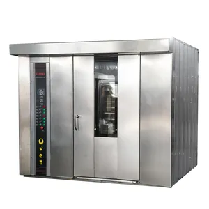 Fabrikant Leverancier Dubbele Trolleys Diesel Rack Oven Met Hoge Kwaliteit 34 Trays Roterende Rack Convectie Oven