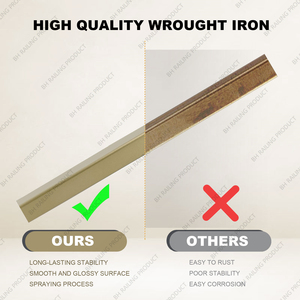 Thiết kế hiện đại vàng wrought sắt lục bình cầu thang lan can Hollow trang trí cầu thang trục chính lan can & tay vịn - Product Image 4