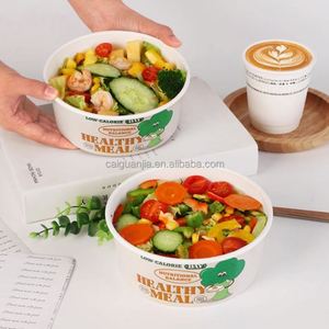 Tazón Biodegradable Desechable para Ensalada y Sopa de 700 ml, 1000 ml, 1500 ml con Impresión Personalizada - Product Image 1