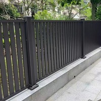 Panneaux de clôture horizontaux en alliage d'aluminium antirouille et imperméables, et clôtures de sécurité en acier pour jardins – Vente en gros