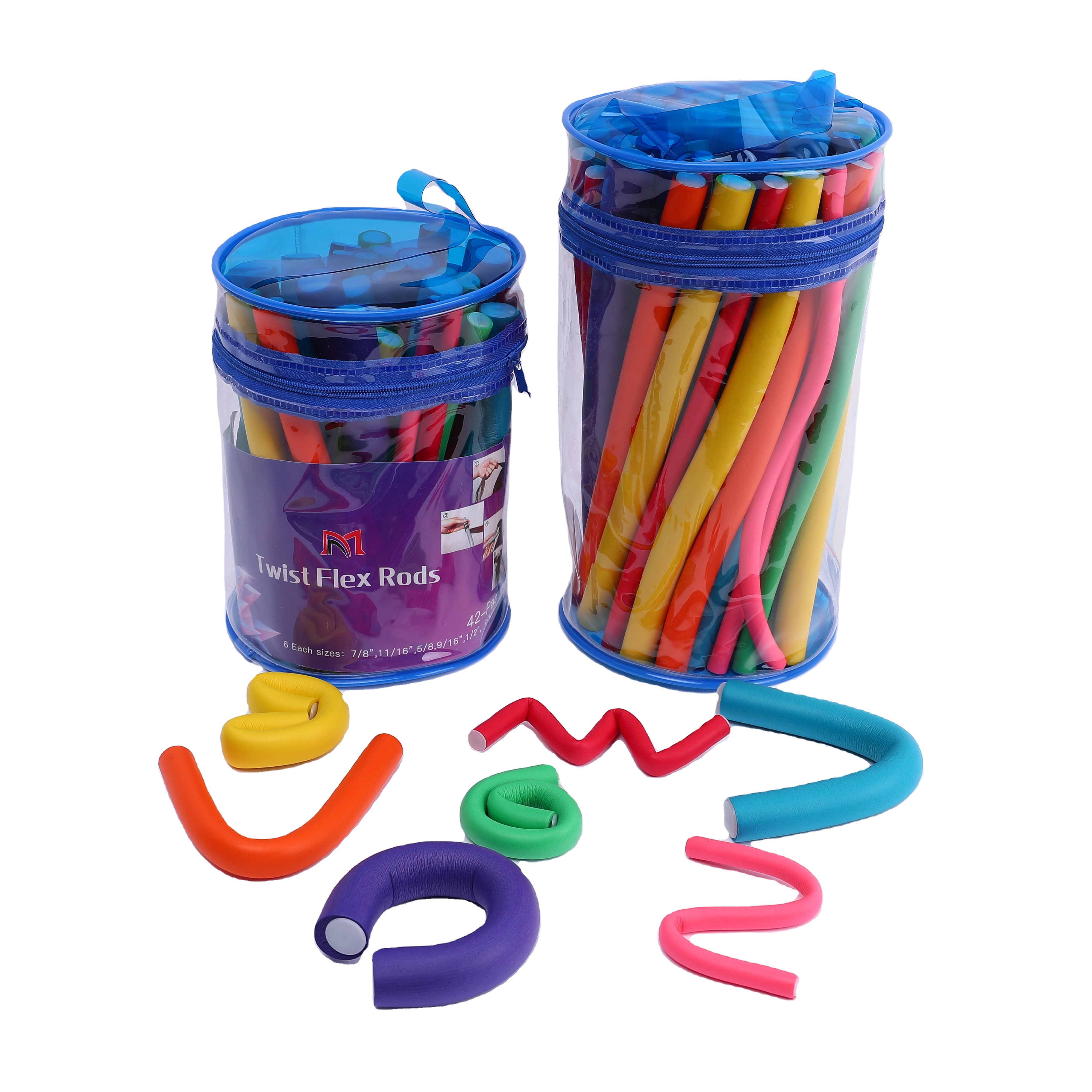 42 штуки в упаковке 7 ''Twist-flex пена для волос, средства для ухода за стержней-щипцы для завивки волос Ролики для коротких