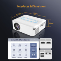 Nouveau projecteur portable X1 Android Full HD 1080P LCD, haut de gamme 2026, avec haut-parleurs intégrés, pour usage professionnel et éducatif, Wi-Fi 5G