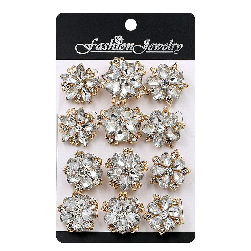 Weiman Crystal Flower Brooch Pins - Perfect for DIY Bouquets